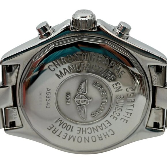 Breitling 41mm Men's Transocean Yacht Timer Chronograph Swiss SS Watch - Picture 5 of 9